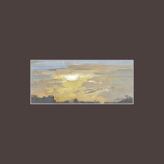 Glares, sunset in January. 7x18cm