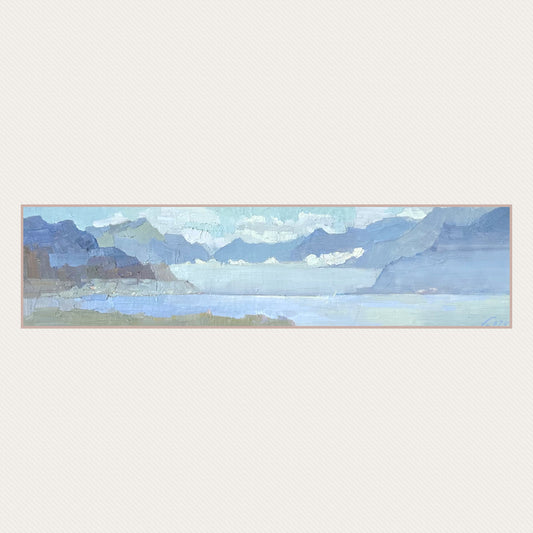 Jongny, Panoramic view to Vevey (Dents du Midi is hidden in the clouds). 10x41cm