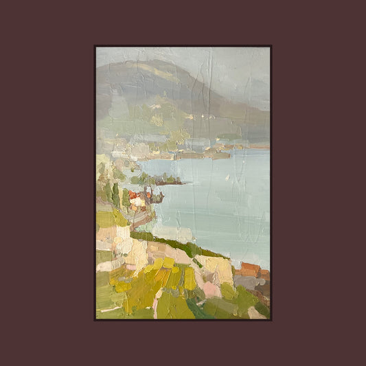 Chexbres, view to Montreux. 18x28cm