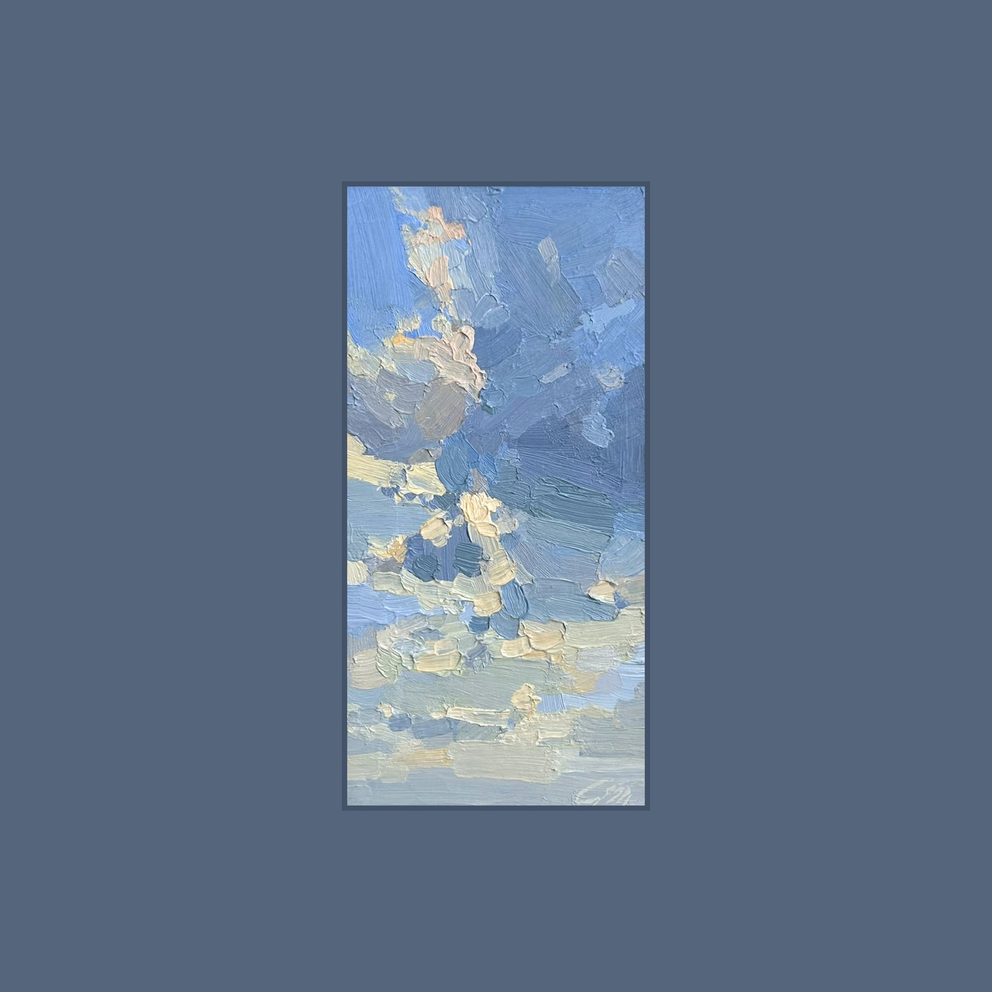 Sky and clouds, Lutry port. August 2024. 9x18cm