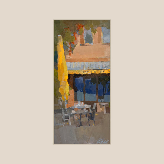 Cafe de La Poste. Lutry. 10x22cm