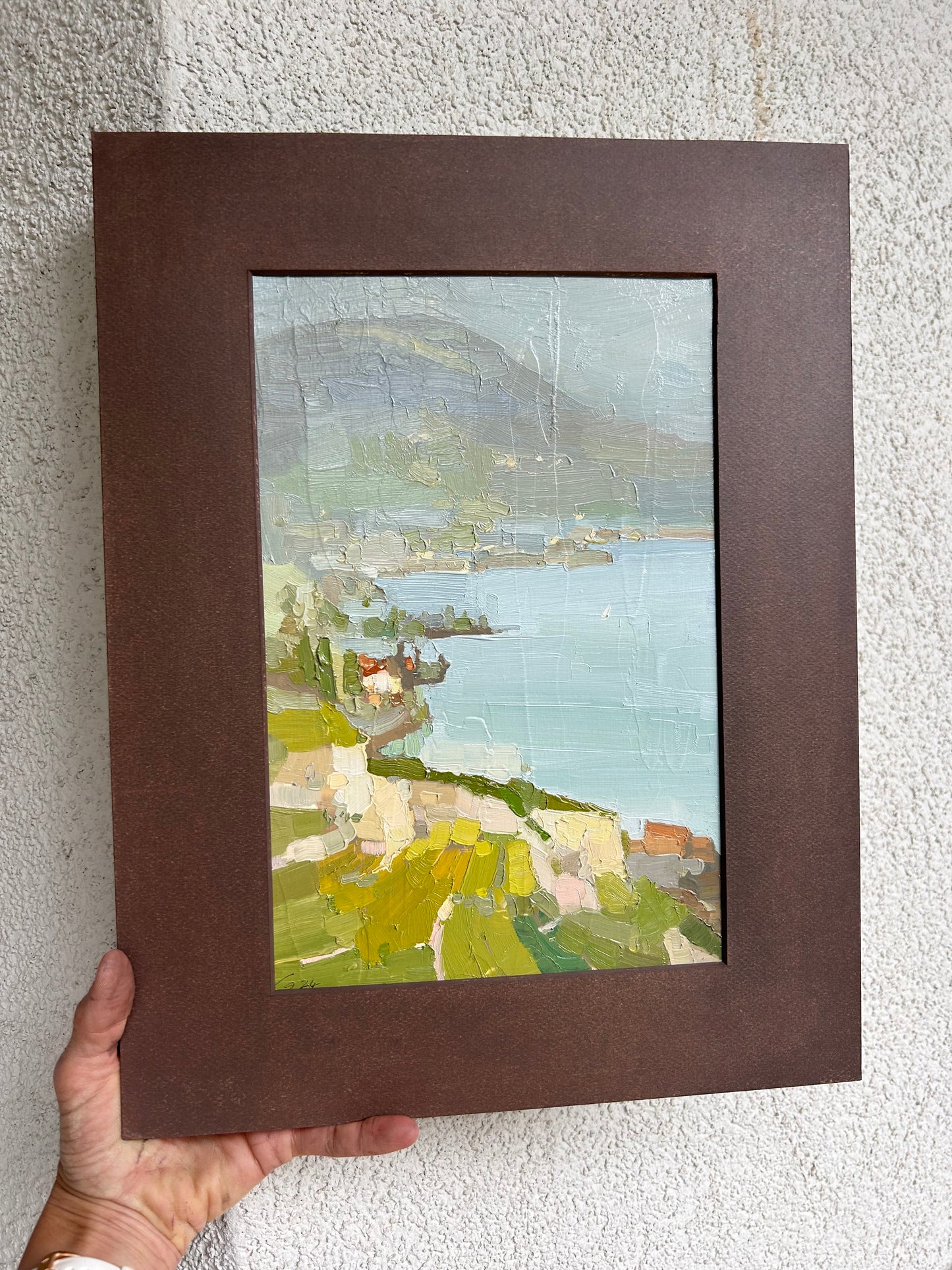 Chexbres, view to Montreux. 18x28cm