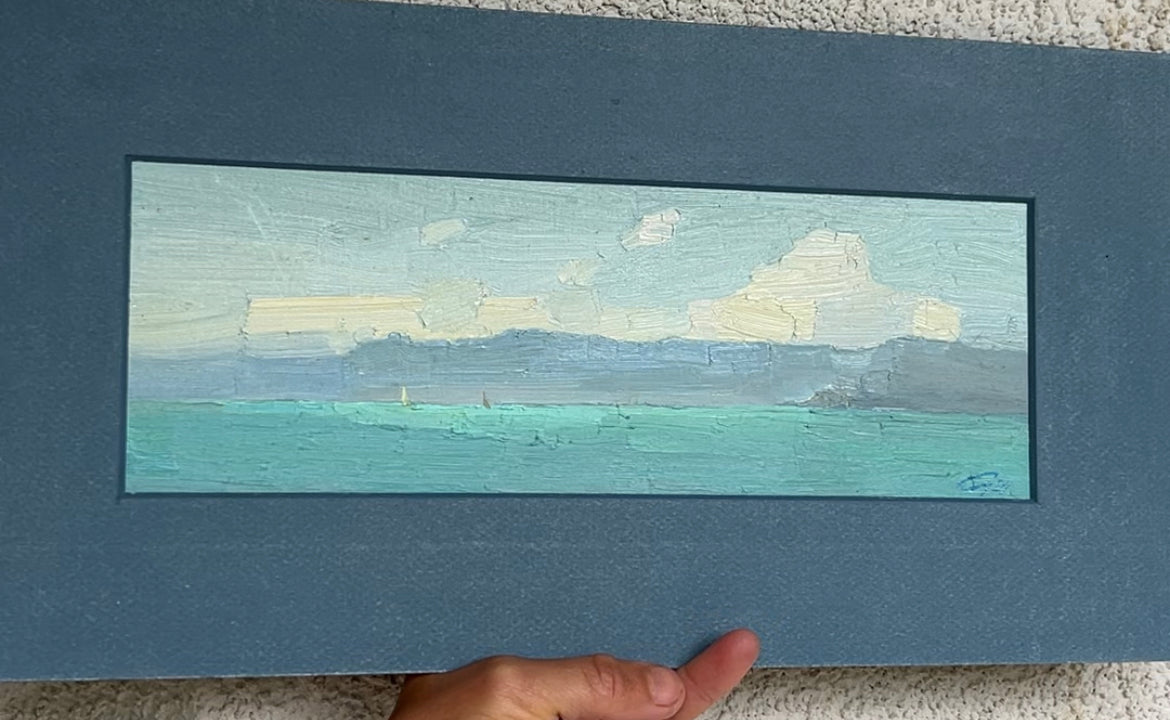 Windy day. Lutry. 9x28cm